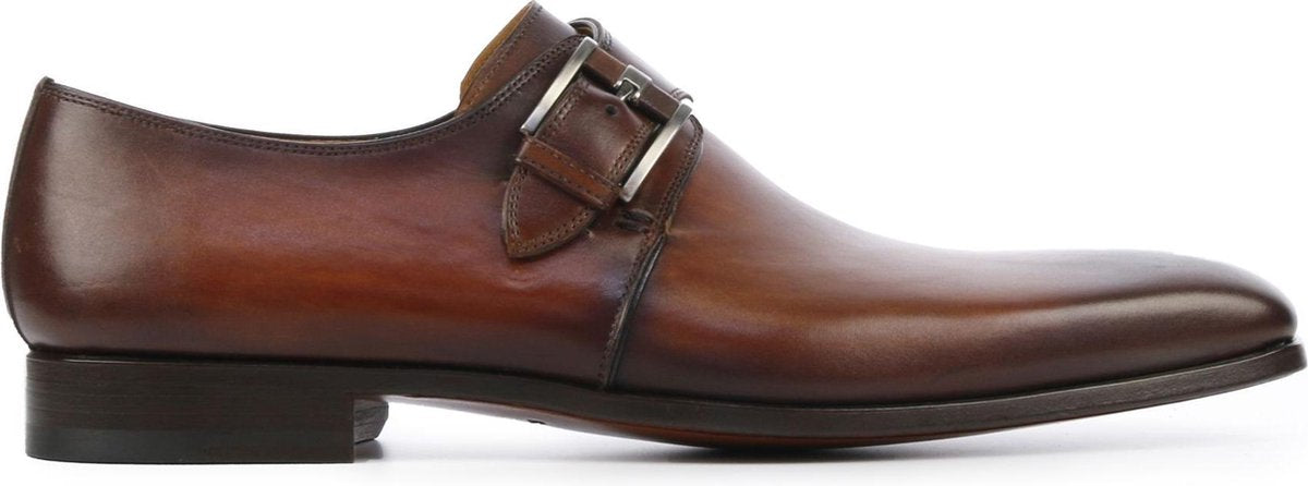 Magnanni Mannen Leren Gespschoenen / Herenschoenen / Instapper 16608 - Cognac - Maat  45.5