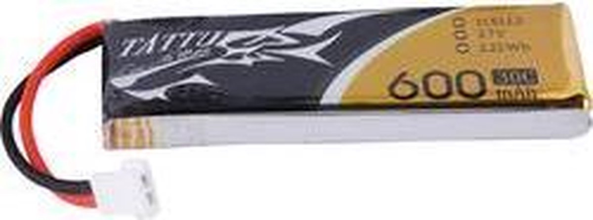 Tattu LiPo accupack 3.7 V 600 mAh Aantal cellen: 1 30 C Softcase Molex stekkersysteem