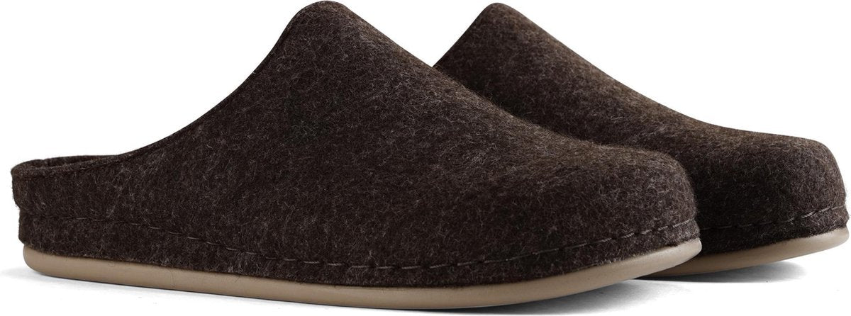 Travelin At-Home Sloffen - Wollen Pantoffels - Dames - Donkerbruin - Maat 41