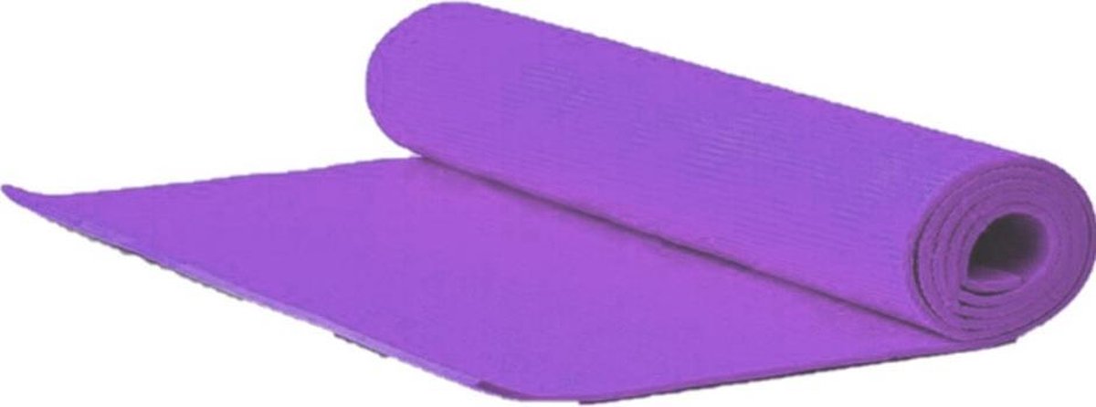 Yogamat/fitness mat paars 170 x 60 x 0.3 cm - Sportmat/pilatesmat - Thuis sporten