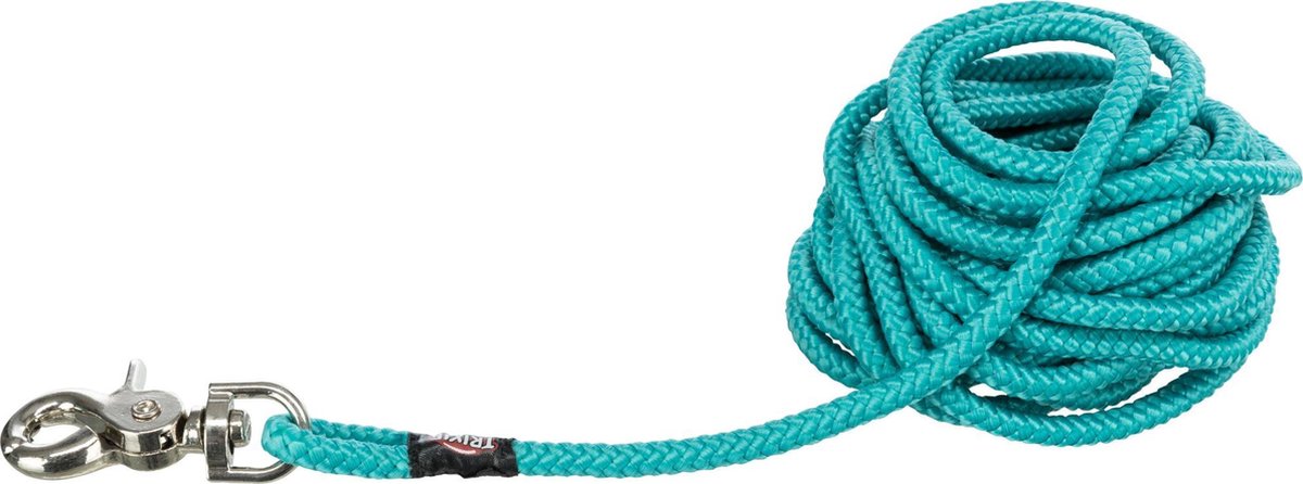 Trixie sleeplijn - trigger snap haak - S/L - 5 meter - blauw