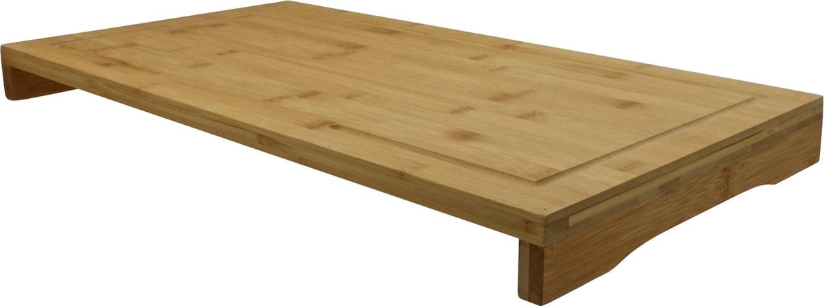 4cookz® Snijplank Verhoogd Bamboe en afdekplaat 52x28x4