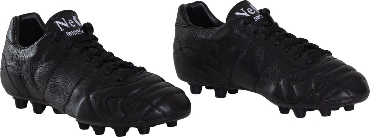 NeS Imperia Fg - Voetbalschoenen - Zwart - Leer - Vaste Noppen
