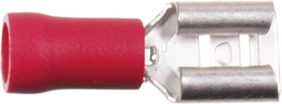 Vlakstekker Rood 0.5 - 1.0 mm ² Breedte 6.3 mm (100 items)