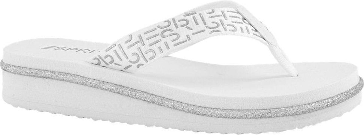 Esprit Dames Witte teenslipper - Maat 38