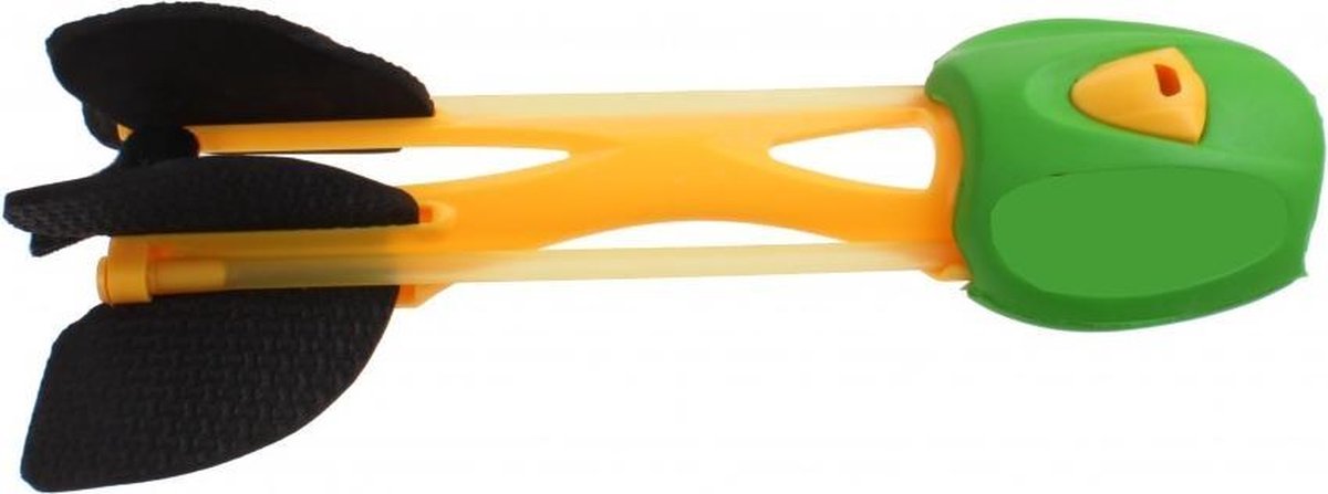 Jonotoys Trek- En Werppijl Met Fluit 21 Cm Geel/groen