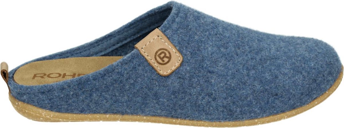 Rohde 6860 - Volwassenen Dames pantoffels - Kleur: Blauw - Maat: 38
