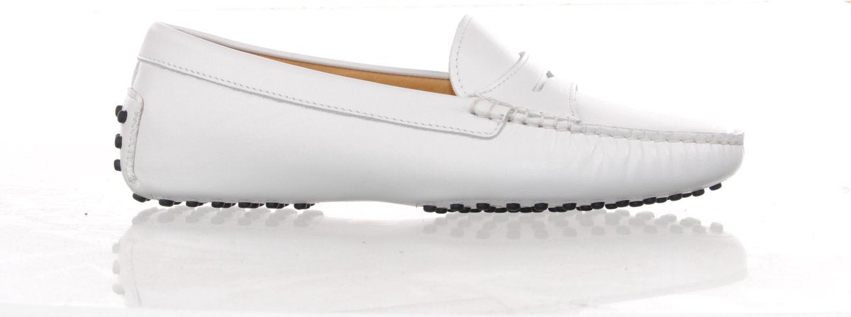 MAURY dames mocassin wit kalfsleder