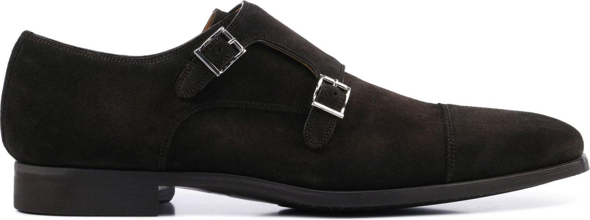 Magnanni Mannen Suède Gespschoenen / Herenschoenen / Instapper 16016 - Bruin - Maat  41