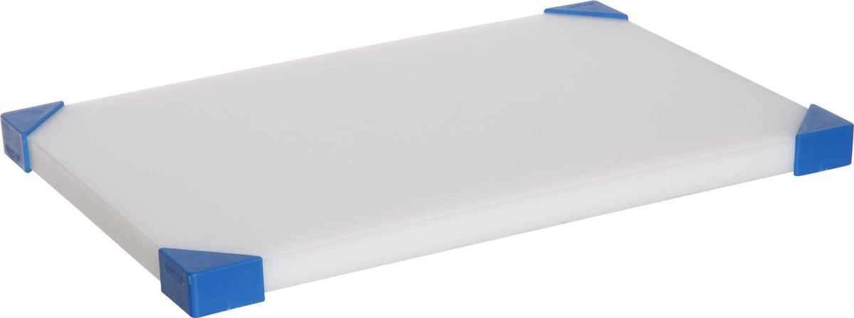 Araven Snijplank nonslip - Wit - Blauwe hoeken