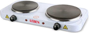 Leben dubbele kookplaat - grijs - 1500 watt