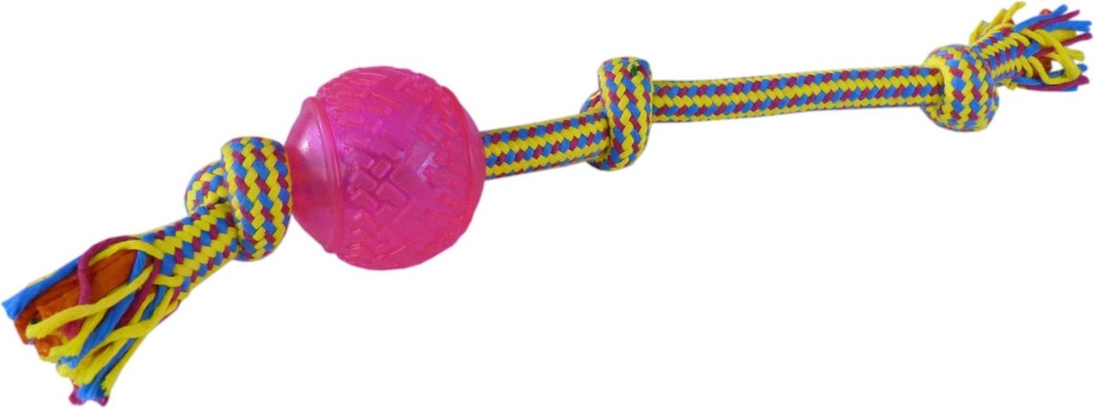 Geweven touw met bal 38cm 140-150gr