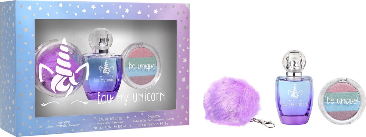 Eau my Unicorn Set EDT 100 ml + Pompom Keyring + Cosmetics