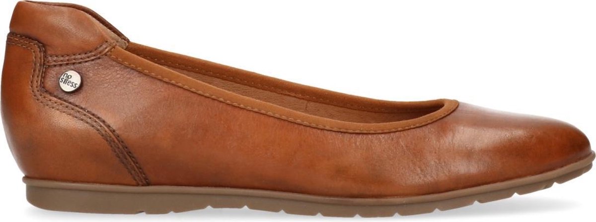 No Stress - Dames - Ballerina's cognac - Maat 37
