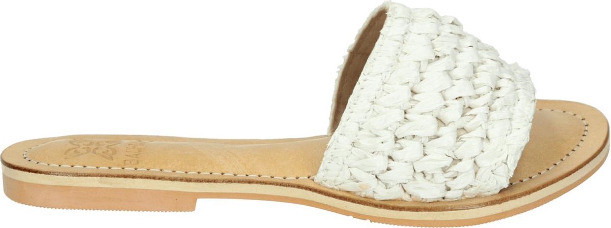 Bali Bali ADIWERNA 2711130510 - Volwassenen Dames slippers - Kleur: Wit/beige - Maat: 40