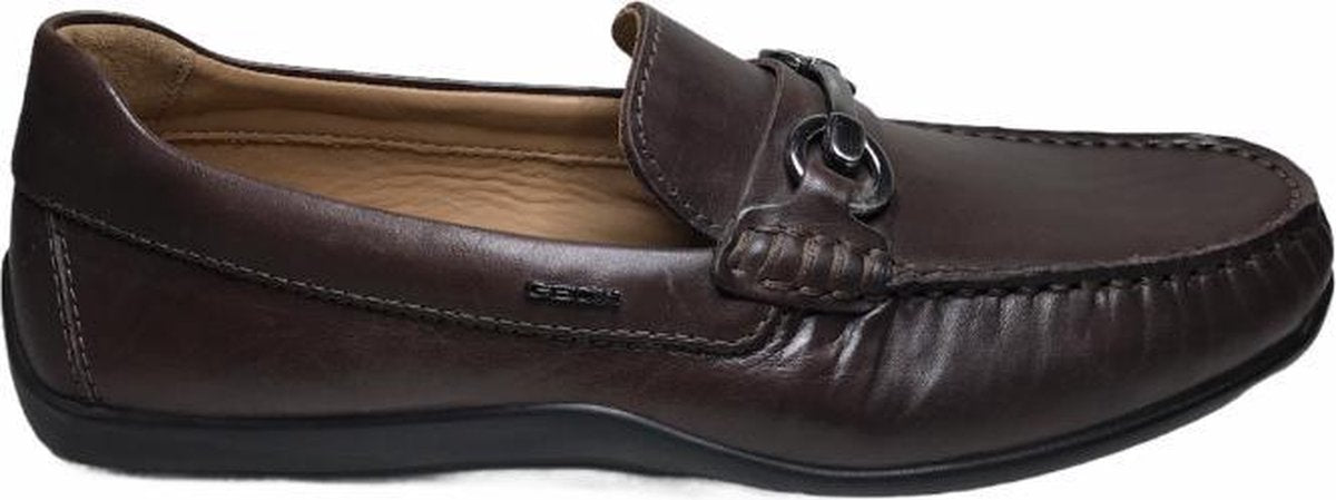Geox lederen mocassin Xense Mox B koffie bruin  mt 39