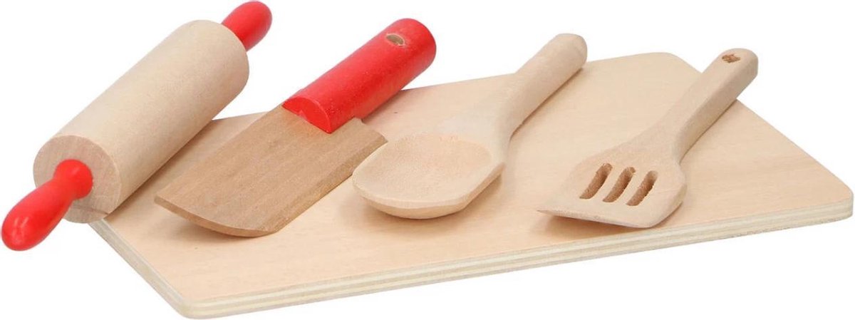 A&K Toys Houten Kinder Keukenset - 5 Stuks
