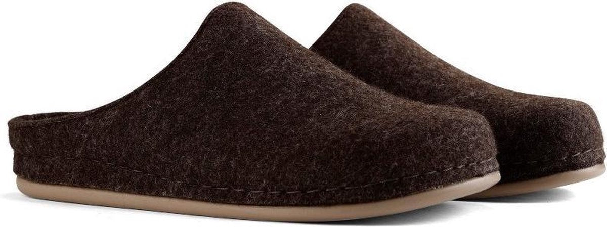 Travelin At-Home Sloffen - Wollen Pantoffels - Dames - Donkerbruin - Maat 37