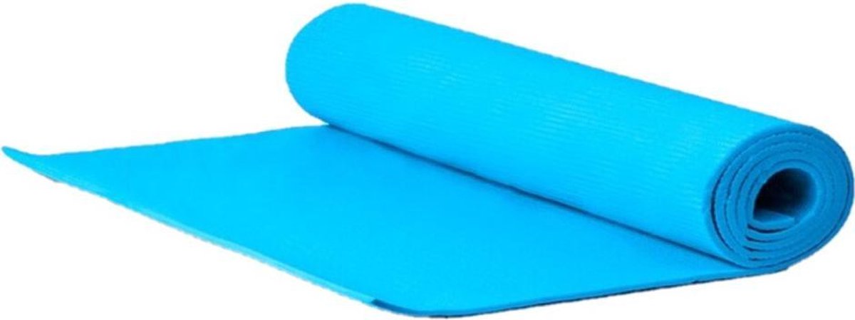 Yogamat/fitness mat blauw 170 x 60 x 0.3 cm - Sportmat/pilatesmat - Thuis sporten