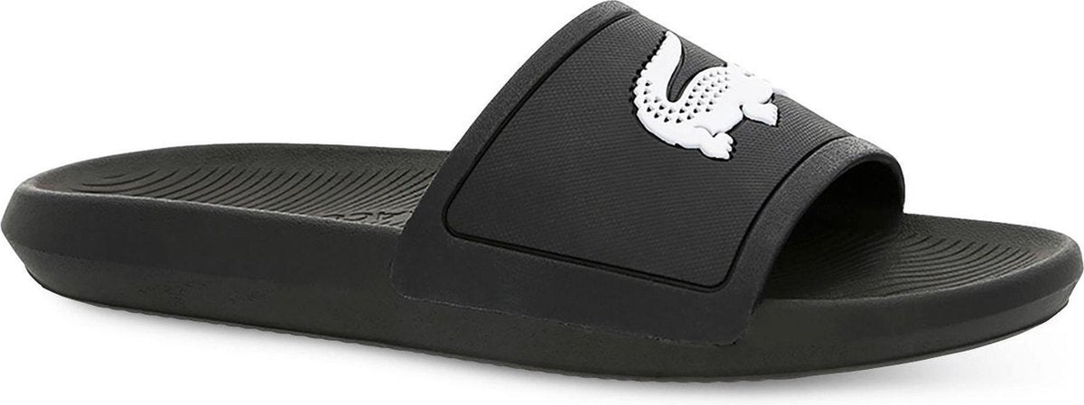 Lacoste Croco Slide Heren Badslippers - Zwart - Maat 46