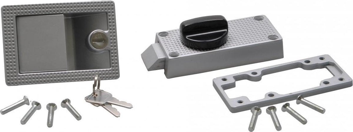 Caravan slot binnen en buitenzijde aluminium - met greep