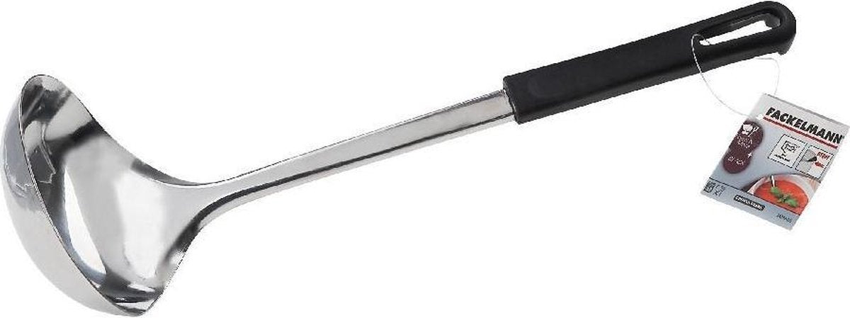 Fackelmann Soeplepel Food En More 30 Cm Zilver/zwart