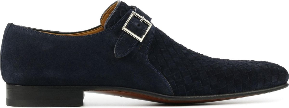 Magnanni Mannen Suède Gespschoenen / Herenschoenen / Instapper 23218 - Blauw - Maat  46