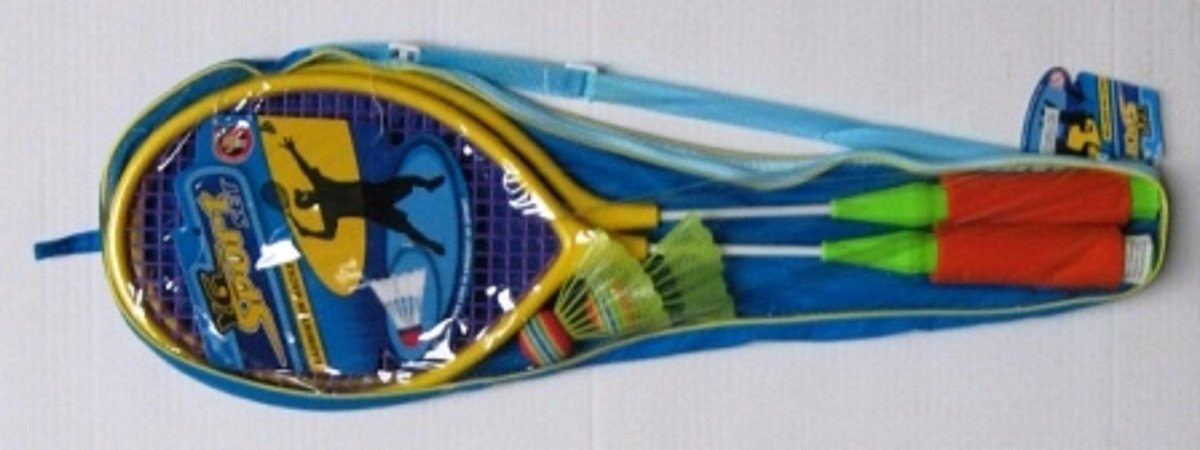 Badminton set Sport - 2 Rackets - 2 Shuttles - in handige draagtas