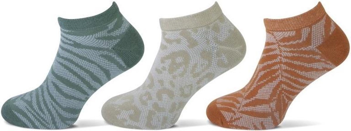 Teckel Dames sneakersok Low Structuur 3-Pack Maat 36/42