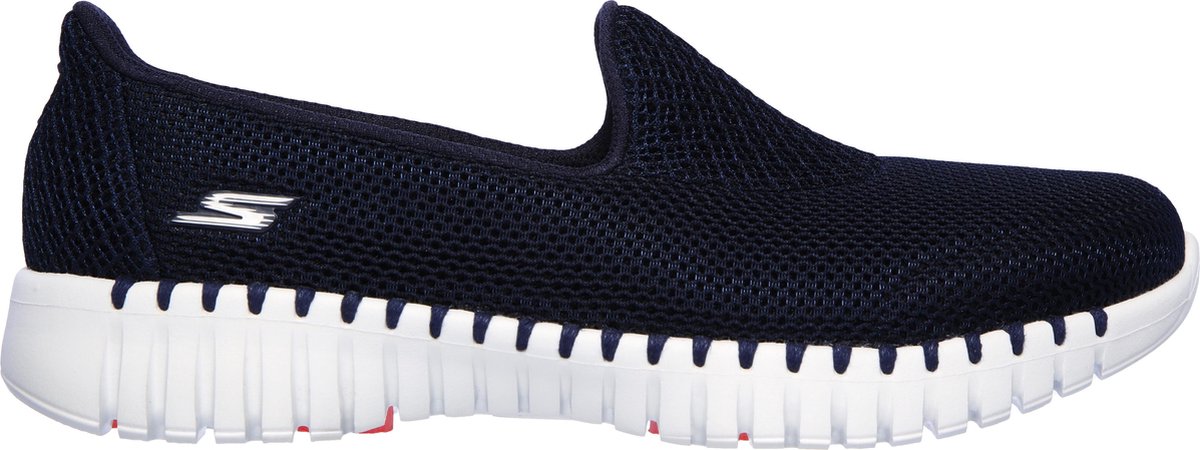Skechers Go Walk Smart Dames Instappers - Navy/White - Maat 36