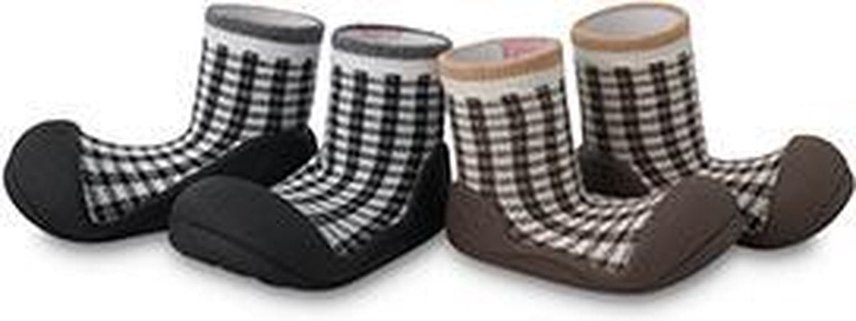 Attipas Chess zwart babyschoenen