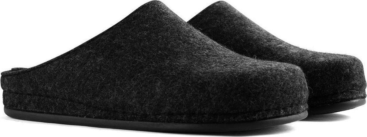 Travelin Be-Home Sloffen - Wollen Pantoffels - Heren - Donkergrijs - Maat 41