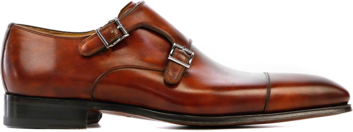 Magnanni Mannen Leren Instapschoenen / Herenschoenen / Instapper 11005 - Cognac - Maat  42.5