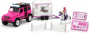Jeep met Paardentrailer + Licht en Geluid + Paard en Ruiter