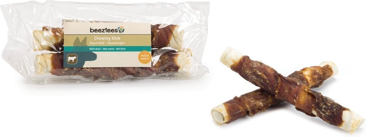 Beeztees DeliSnacks culinair kauwstick eend 2x 15 cm