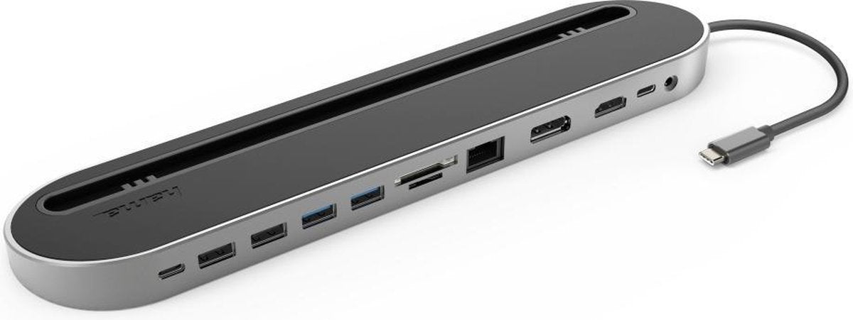 Hama 00135761 notebook dock & poortreplicator Bedraad USB 3.0 (3.1 Gen 1) Type-C Aluminium