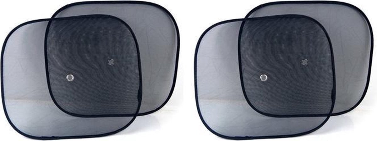 Zonwering / Zonnescherm Auto - 4 Stuks |  UV Protectie | 4 Stuks Autozonwering Voor Autoraam / Zijruit | Tegen Zon