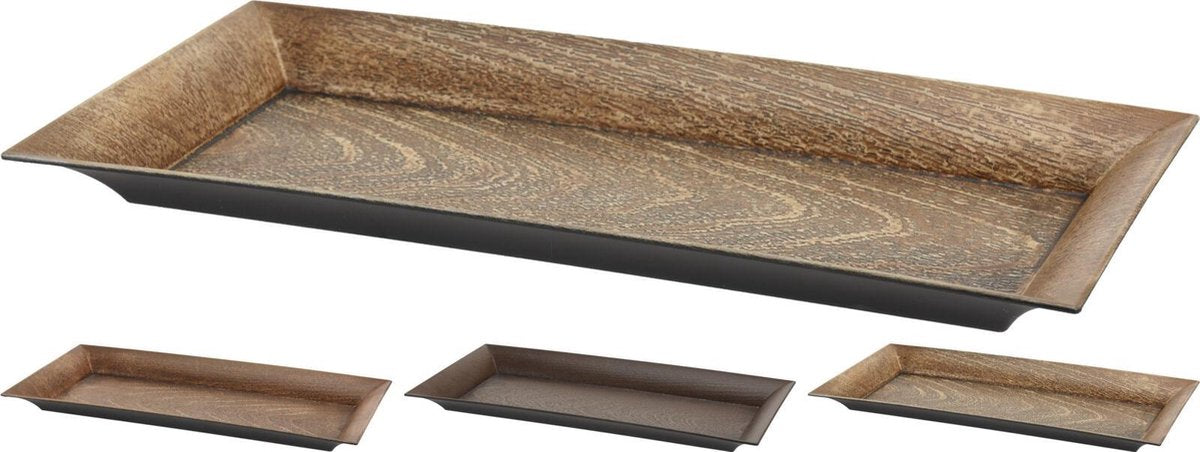 Onderbord 36cm met hout finish