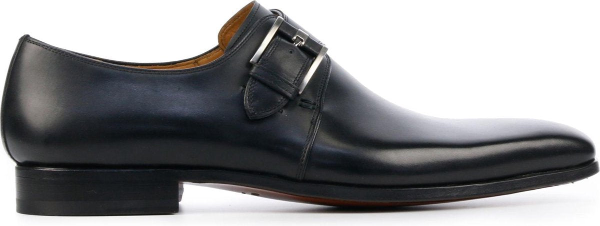 Magnanni Mannen Leren Gespschoenen / Herenschoenen / Instapper 16608 - Zwart - Maat  45