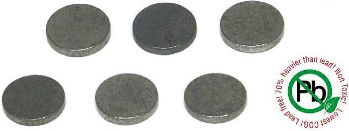 Slot.it - Tungsten Ballast Cylinder 6.3*1mm 3.5g 6x0.58g - SL-SP24 - modelbouwsets