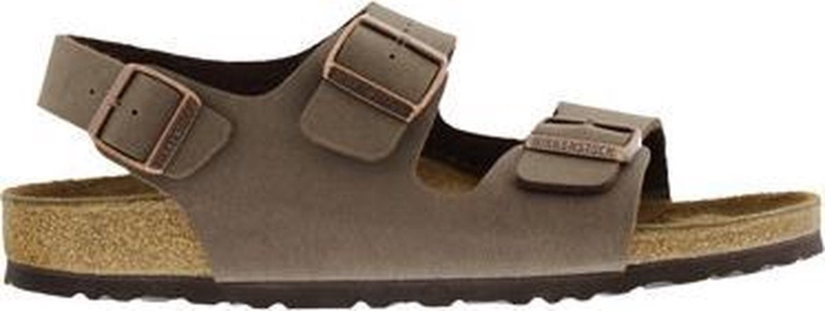 Birkenstock slipper MILANO Mocha regular Birko-Flor Nubuck - Maat 43