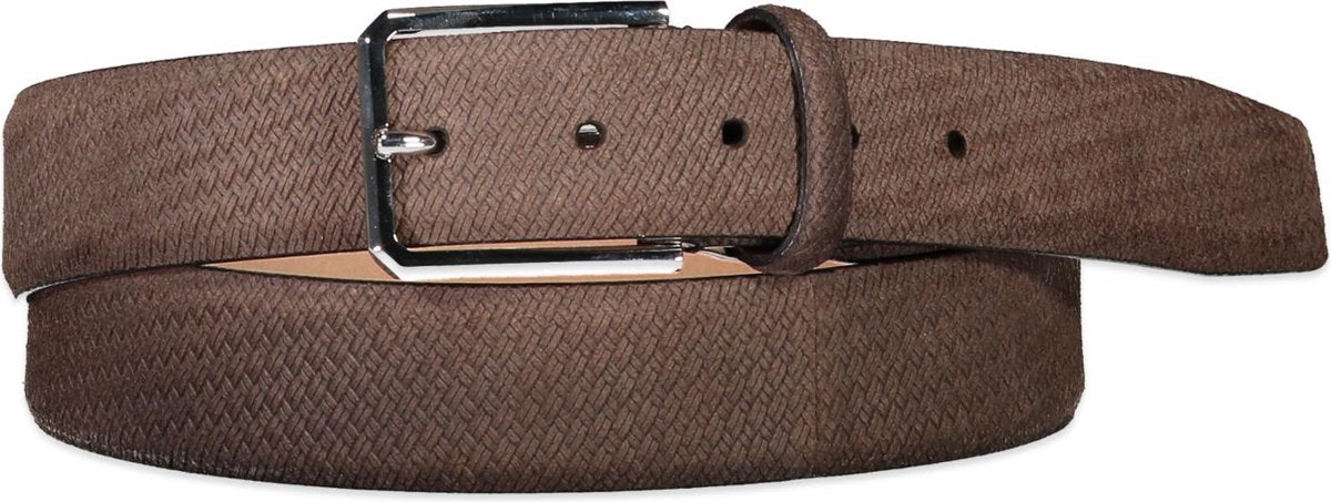 Santoni Riemen Bruin Bruin  - Maat 115 - Heren - Lente/Zomer Collectie - Leer
