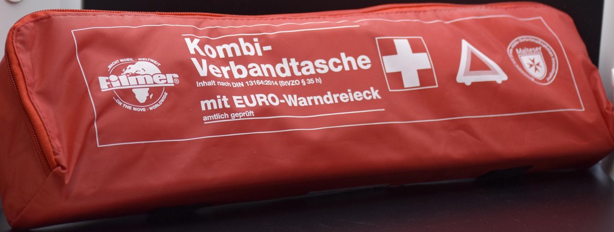 EHBO-kit met gevarendriehoek rode DIN 13164 2014-0