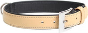 Duvo+ Popular leder halsband Beige 38-46cm/24mm