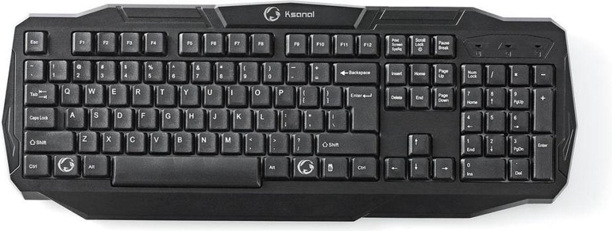 Bedraad Gamingtoetsenbord | USB 2.0 | Amerikaanse Internationale Indeling | Zwart