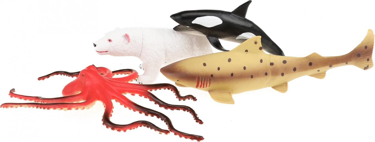 Toi-toys Zeedieren Set Animal World 4-delig