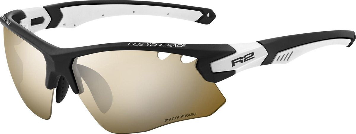 R2 Crown Fietsbril - Sport Zonnebril - Meekleurende Glazen Wit