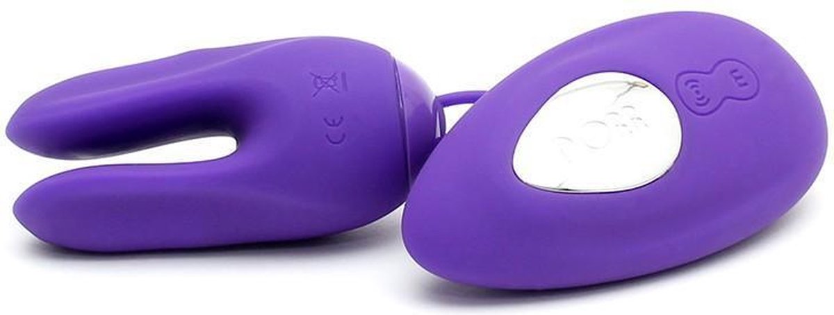 Dorr rabbit vibrerend eitje + opleg vibrator OZZY - paars