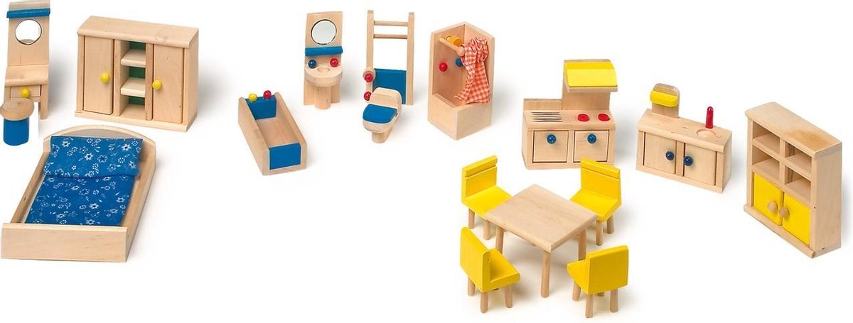 Legler Poppenhuis Meubelset - Hout