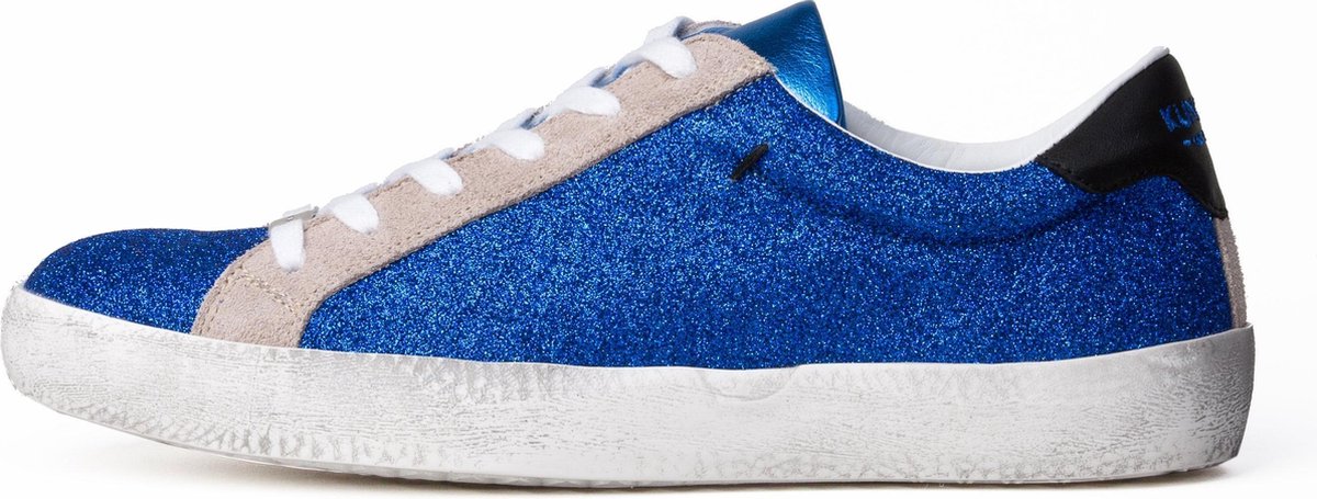 KUNOKA Alex glitter blue - Sneakers Dames - maat 37 - Blauw
